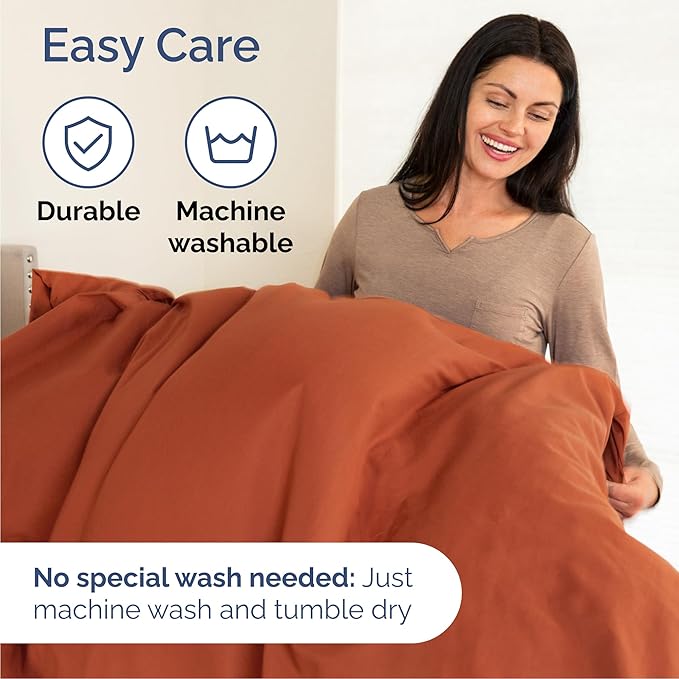 Queen Sheets Set 6 Piece - Bed Sheets Queen Size - Soft Hotel Luxury Bedding - Cooling, Comfy & Breathable - 1 Flat & 1 Fitted and 4 Pillowcases with Deep Pockets - Wrinkle and Fade Free - Terracotta