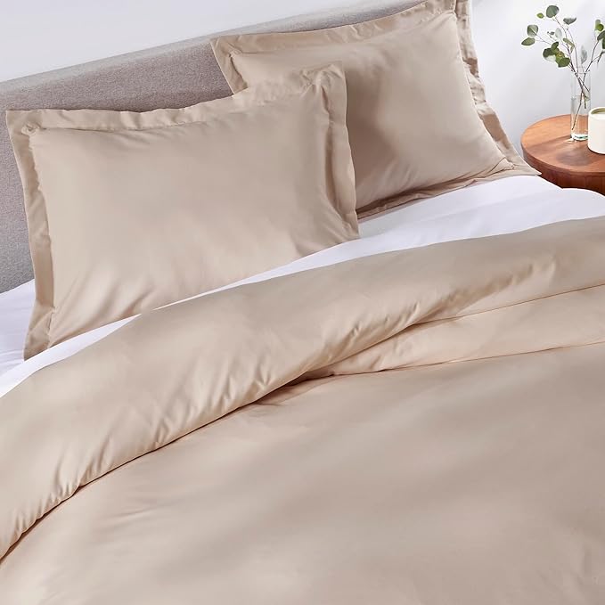 PeachSkinSheets 1500tc Level of Softness Soft Cooling Duvet Cover Set | King/Cali King Size - Toasted Marshmallow