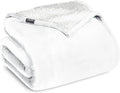 Bare Home Sherpa Fleece Blanket - Full/Queen Size - Blanket for Bed, Sofa, and Couch - Warm & Lightweight - Fluffy & Soft - Reversible (Full/Queen, White)