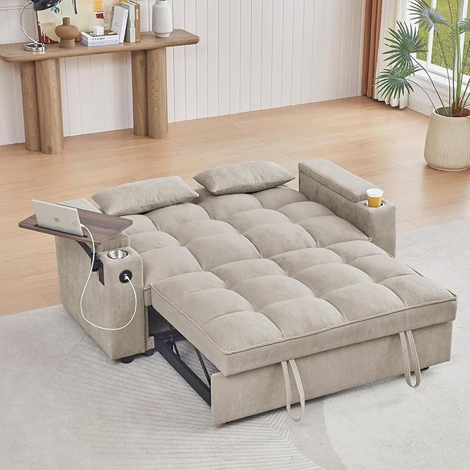 65" Loveseat Sofa, Modern Couches for Living Room,Corduroy Recliner, Dual armrest Storage Space, Integrated Spring Cushion, Solid Wood Frame, Built-in USB Charging Port