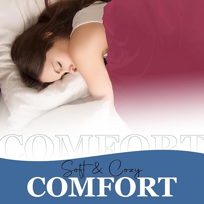 Thermee Micro Flannel Twin Size Blankets, Lightweight All Seasons Cozy Blanket, Throw Blankets for Home and Living Room, Comfy & Soft Blanket for Couch, Machine Wash, No Pilling - Burgundy