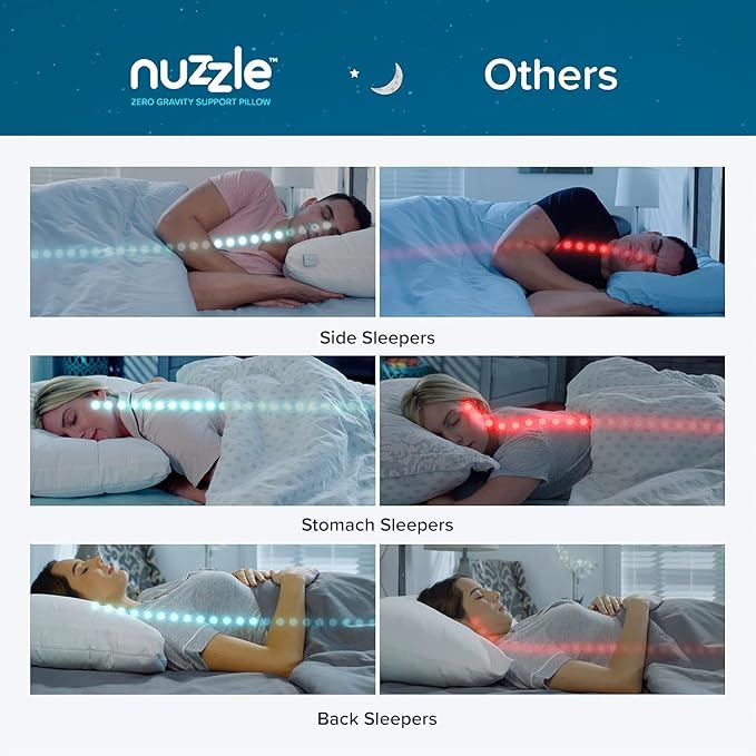 Nuzzle Cooling Adjustable Pillow Queen Size for Side Sleepers, Luxury Bed Pillow Hotel Collection - Best Adjust Height Soft Firm Pillow for Back, Stomach or Side Sleepers