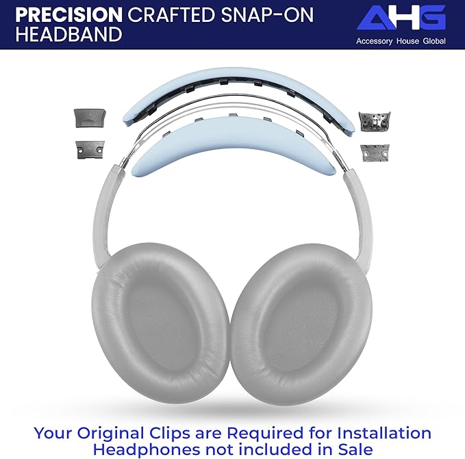 Replacement QC Ear Pad/Headband Pad Cushion. Compatible with Bose QuietComfort (2023) QC45 QCSE QC35 II Wireless Noise Cancelling Headphones (Moonstone Blue) Easy DIY Fit