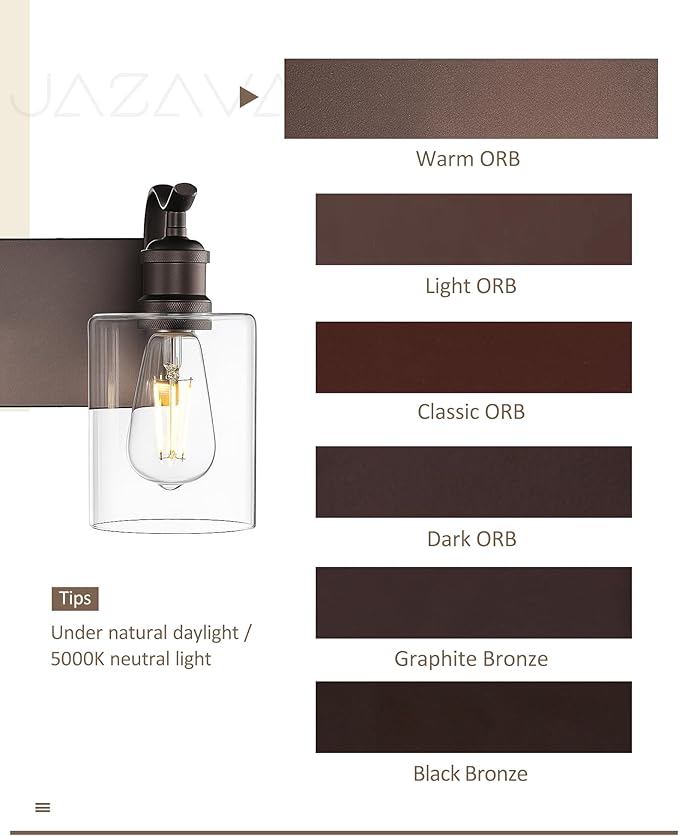 4 Light Bathroom Vanity Light, Morden Bathroom Lighting Fixtures Over Mirror Oil Rubbed Bronze Modern Wall Sconce with Milky White Frosted Shade ZCVL01ORBW-4