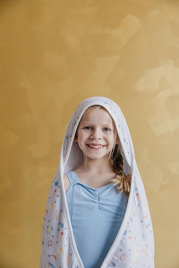 Copper Pearl Hooded Bath Towels Premium Knit/Terry Cloth Baby Towels with Hood, Pockets, and Cool Designs - Great to Gift and Make Bath Time Fun - Baby Bath Towel, Cosmos