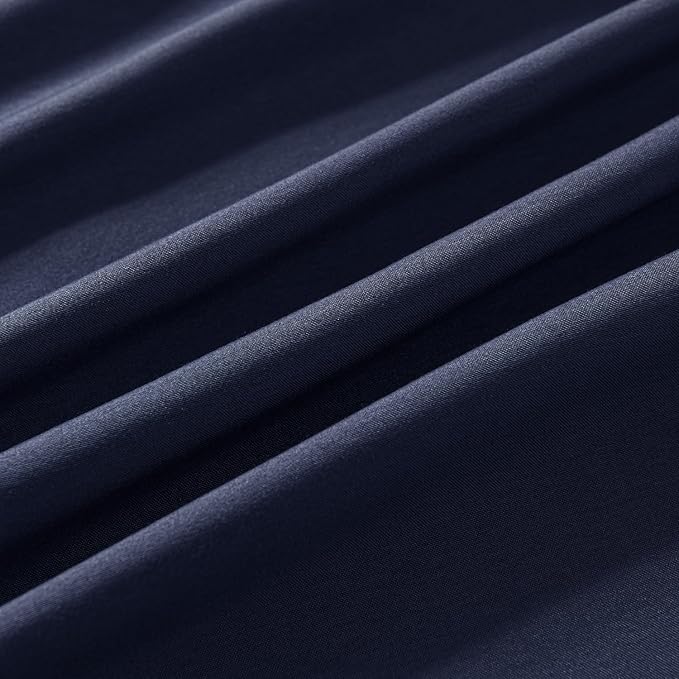 Bed Skirt Queen Size Ruffled Bed Skirt with Split Corners, 18 Inch Drop Dust Ruffle Bed Skirt with Platform, Blue (Queen - 18" Drop)