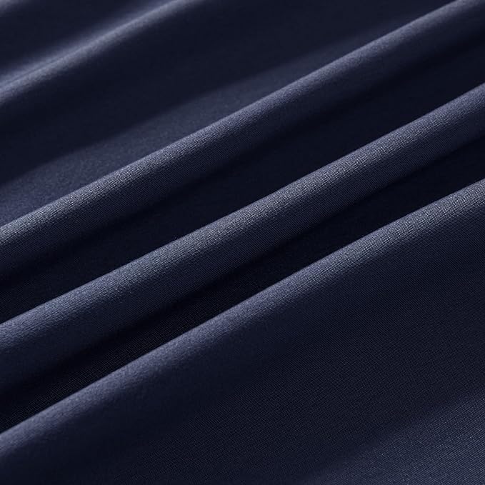 Bed Skirt Queen Size Ruffled Bed Skirt with Split Corners, 14 Inch Drop Dust Ruffle Bed Skirt with Platform,Blue