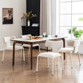 Kidol & Shellder Dining Chairs Set of 4,Modern Upholstered Fabric Dining Room Chairs with Curved Barrel Back,Armless Kitchen Chairs with Metal Legs and Padded Seat for Living Room and Bedroom Beige