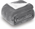 SOCHOW Sherpa Fleece Throw Blanket, Double-Sided Super Soft Luxurious Plush Blanket TwinSize 60 inchx80 inch, Grey