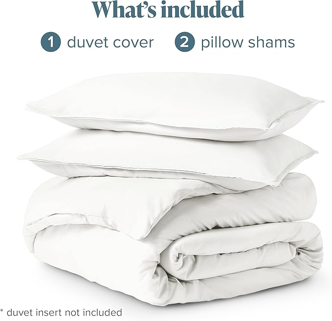 Bare Home Bedding Duvet Cover Queen Size - Premium 1800 Super Soft Collection - Lightweight, Cooling Duvet Cover - Soft Breathable Bedding (Queen, Cream)