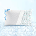 Sophia & William Cooling Bed Pillow for Sleeping (Standard Size) Adjustable Shredded Memory Foam Pillow for Side, Back and Stomach Sleepeers