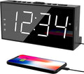 PPLEE Alarm Clock for Bedroom, 2 Alarms Loud LED Big Display Plug in Simple Basic Digital Clock with USB Charging Port, Adjustable Volume, Dimmable, Snooze for Deep Sleepers Kids Elderly Home Office