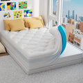 OhGeni Cooling 4 inch Dual Layer Full Mattress Topper, 2 inch Cooling Gel Memory Foam, 2 inch Down Alternative Pillow Top Pad, Mattresses Cover for Bed, Medium Support, Fits 6”-19” Deep Pocket