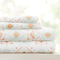 Linen Market 4 Piece California King Bedding Sheet Set (Aztec Coral) - Sleep Better Than Ever with These Ultra-Soft Cooling Bed Sheets for Your California King Size Bed - Deep Pocket Fits 16" Mattress