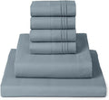 Mellanni King Sheet Set - 6-Piece Iconic Collection Bedding, (Including 4 Pillowcases), 16-Inch Deep Pocket, Easy Care, Extra Soft, Cooling Sheets, Brushed Microfiber - Spa Blue