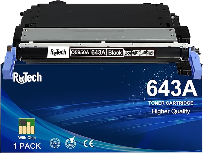 643A Black Toner Cartridge,Compatible for HP 643 A Q5950A for HP Color Laserjet 4700 Series 4700dn 4700dtn 4700n Printer, ( 1 Pack ,Up to 11,000 Pages )