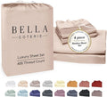 Bella Coterie Luxury Bamboo Viscose Queen Size Sheet Set | 100% Organically Grown | Ultra Soft | Cooling for Hot Sleepers | 18" Deep Pocket [Dusty Rose]