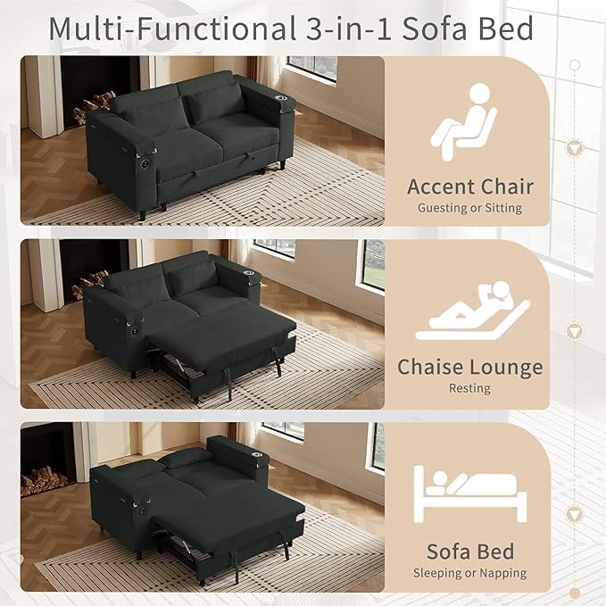 66.4" Loveseat Sofa, Modern Couches for Living Room,Corduroy Recliner, Dual armrest Storage Space, Integrated Spring Cushion, Solid Wood Frame, Built-in USB Charging Port (Grey)