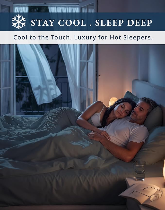 LANE LINEN 100% Egyptian Cotton Full Size Bed Sheets Set - 1000 Thread Count, Soft & Comfy No Pill Fade Resistant Natural Cooling Mercerized Cotton Sheets Full Size Bed 15" Deep Pocket - Charcoal