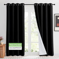 KGORGE Soundproof & Dust Particle Filtering Curtains 100% Blackout Window Cover Thermal Insulating Energy Smart Curtains for Living Room Bedroom Baby Nursery, W 52 x L 108 inches, Black, 1 Pair