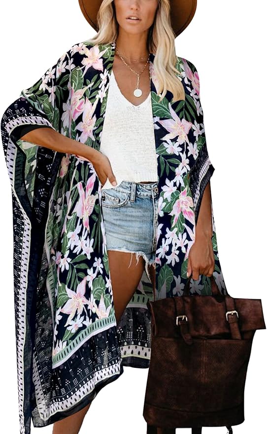 Moss Rose Women Summer Bikini Kimono Bathing Suit Cover Ups for Swimwear