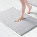 Madison Park Signature Non Slip, Luxrurious Plush Mat, Absorbent, Quick Dry, Spa Design Bath Room Décor Marshmallow Bathroom Rug, 2'x3'4", Silver