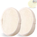 Natural Shower Loofah Sponge Exfoliating Body Scrubber，Natural Organic Beauty Exfoliating Loofah for Men and Women, Suitable for Cleansing Face Scrubber and Body Bath 2PCS (1 Small + 1 Large)