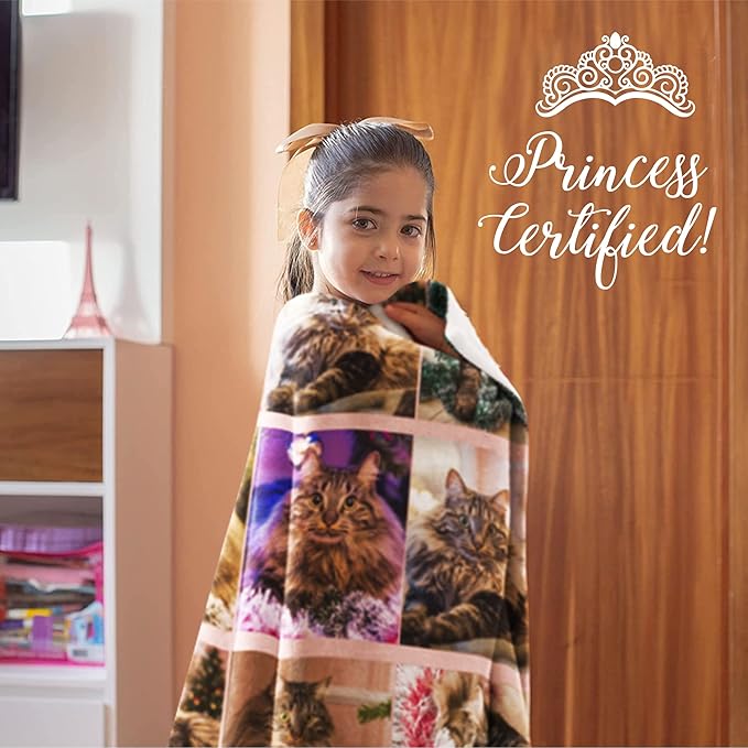 Ships Next Day, Custom Blanket with Picture - Printed in USA, Personalized Photo Blanket (Fleece – 60x80)