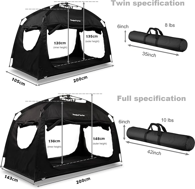 Indoor Instant Privacy Bed Tent for Sleeping,Quick Set-up Bed Canopies,Portable Bed Drapes with Large Space and 3 Doors (Galaxy, Twin)