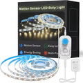 Motion Sensor LED Strip Light - Cabinet Strip Lights with 24W Plug, Dimmer, and Timing, 16.4ft for Under Cabinet, Kitchen, 3000K WarmWhite
