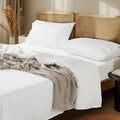 LBRO2M 1000 Thread Count 100% Egyptian Cotton Sheets Set Twin, 3 Piece Sets Bed Sheet Deep Pocket Sheet Set 16" Soft Comfortable All Season (Twin, White)
