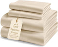 100% Egyptian Cotton King Size Sheets Set – Luxury 1000 Thread Count Ultra Soft & Durable Christmas Sheets King Size, Silky Sateen Weave, Snug Fit 15" Deep Pocket, Hotel Comfort at Home - Ivory