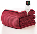 Homemate Electric Heated Blanket Full Size - 72"x84" Heating Blanket Full Size 1/2/4/6/8 Hours Auto-Off 10 Heat Level Over-Heat Protection Soft Flannel Sherpa ETL Certification