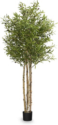 Maia Shop Decorative Artificial Plants - Artificial Olive Tree 6.5ft Natural Trunks, Big Artificial Plant, Home Decor, Artificial Tree