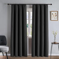 Blackout Curtains 96 Inches Long 2 Panels Set, Dark Grey Curtains Thermal Insulated Room Darkening Drapes for Bedroom, Rod Pocket Light Blocking Drapes Living Room(52W × 96L, Dark Grey)