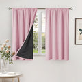 BGment Pink Blackout Curtains for Nursery, Short Kids Curtains Thermal Insulated Noise Canceling Full Sun Block Girls Baby Room Curtains 45 Inch Length, 2 Panels, Each Small Drape 52 Inch Wide