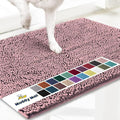 Muddy Mat® | Super Absorbent Door Mat Indoor, Microfiber Quick Dry Chenille Entryway Rug, Non-Slip Front Door Mat, Indoor Mats for Entryway, Machine Washable Pet Rug, Pink 48"x72"