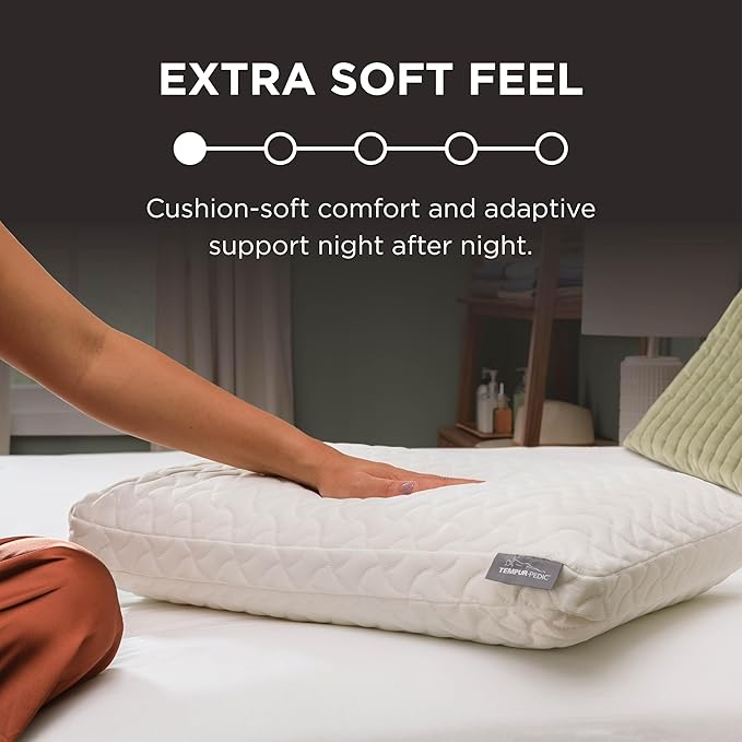 Tempur-Pedic TEMPUR-Cloud Pillow, Standard-2-Pack, Standard, White 2 Count