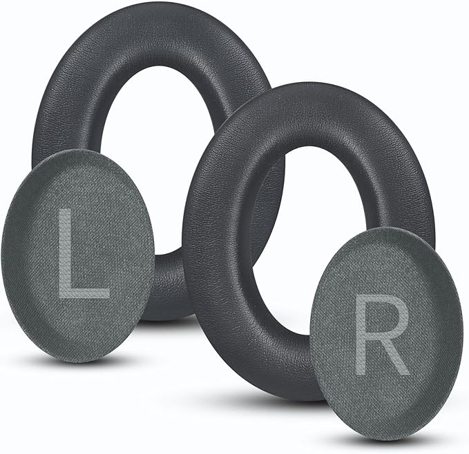 Headphones Replacement Ear Pads, Protein Leather earpad Cushions for Bose QuietComfort 45（QC45） Headphones, Softer Memory Foam - Gray