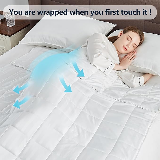Weighted Blanket Kids (36"x48" 3lbs),Ultra Soft and Cozy Cooling Weighted Blanket Kids,Heavy Blanket with Machine Washable Soft Blanket, White