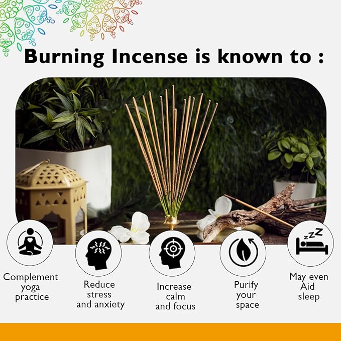 Simply Vedic Nag Champa Incense Sticks 250g with Holder – 135 Hand-Rolled Natural Agarbatti – No Charcoal, Long-Lasting Aromatherapy for Pooja, Home, Yoga, Meditation, Relaxation, Spiritual Healing