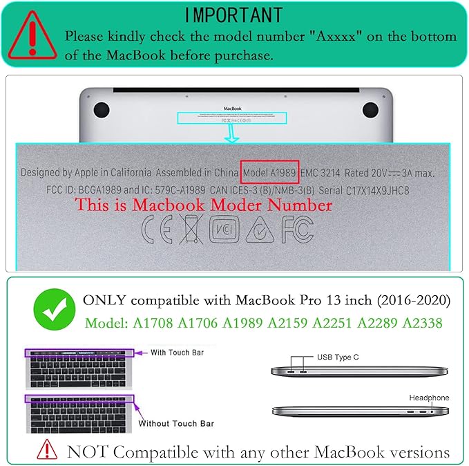 LanBaiLan Compatible for MacBook Pro 13 inch with Touch Bar 2020 2019 2018 2017 2016 Release M1 A2338 A2289 A2251 A2159 A1989 A1706 A1708, Laptop Hardshell Case and Keyboard Cover, Colorful Marble
