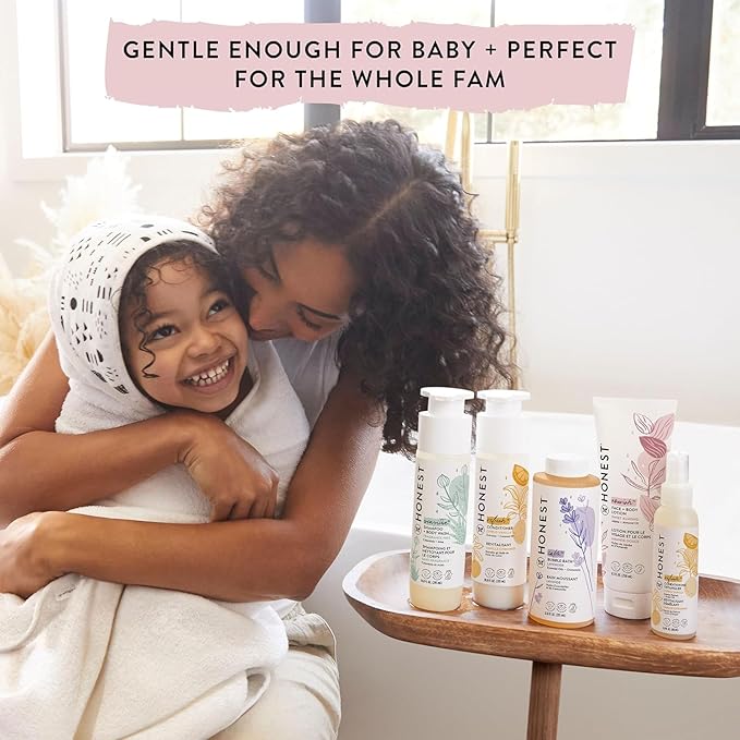 The Honest Company Foaming Bubble Bath Gentle for Baby Naturally Derived Tear-free Hypoallergenic Sweet Almond Nourish 12 fl oz