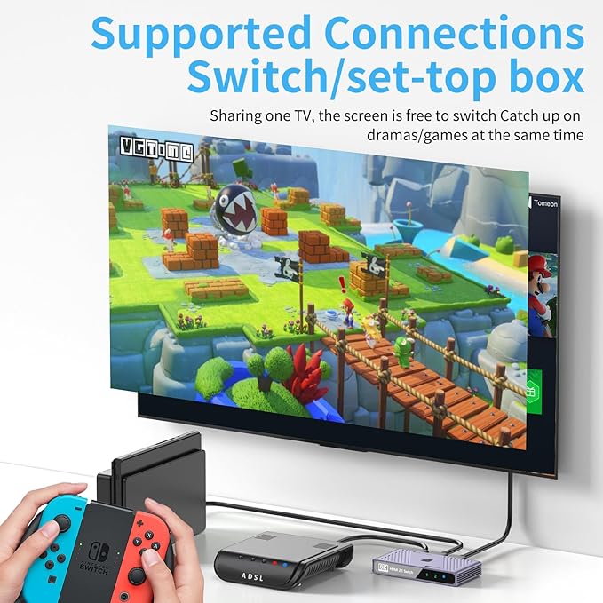 Video Selector Boxes， 8K@60Hz Splitter, bi-Directional 8K HD switcher 2 in 1 Out, Support 3D, HDR, Compatible with laptops, PC, Xbox Series, projectors, TV Monitors DSLR Cameras,