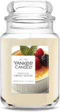 Yankee Candle, Vanilla Crème Brûlée Fall Scented Candle, 22oz Large Jar with up to 150 Hour Burn Time