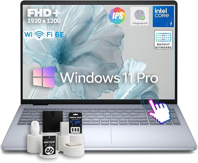 Dell 16 Business Laptop - w/Accessories • Intel 10-Core 7-150U • 16" FHD+ WVA Touchscreen • Win11 pro • Wi-Fi 6E • Backlit KB, • Fingerprint Reader, • Copilot • 64 GB DDR5 • 1TB SSD