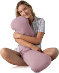 Weighted Body Pillow 6.5lbs - Weighted Pillow for Deeper Sleep (41” x 10”) - Cooling Body Pillows for Adults, Full Body Pillow for Adults, Side Sleeper Body Pillows with Cover (Blossom)