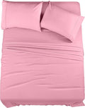 Utopia Bedding King Bed Sheets Set - 4 Piece Bedding - Brushed Microfiber - Shrinkage and Fade Resistant - Easy Care (Crystal Pink)