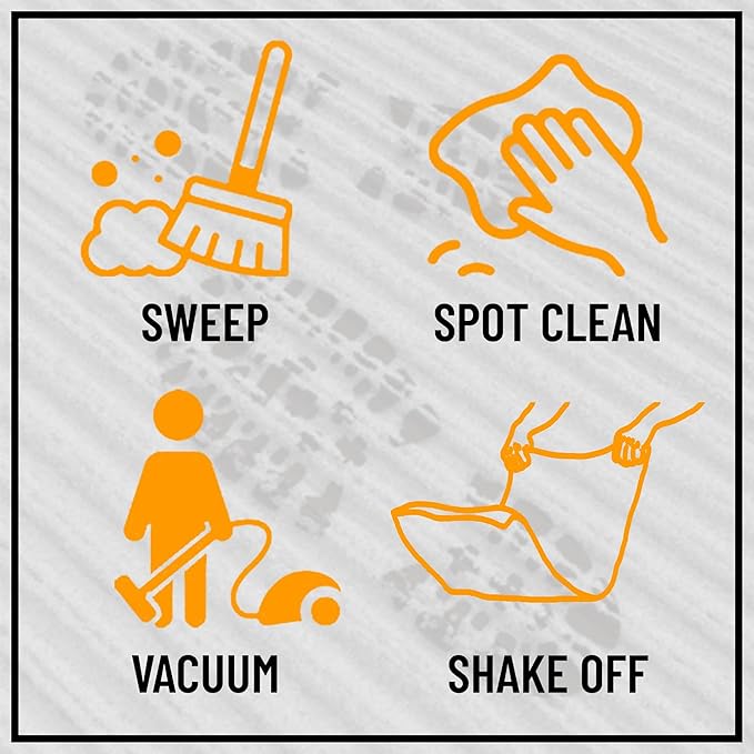 Ottomanson 3'11" x 48' Hallway Runner with Scraper Pile - Extra Durable Non-Slip Rug Mat for Indoor & Outdoor Use - Ideal for Kitchen, Entryway & Garage - High-Traffic Carpet, Black