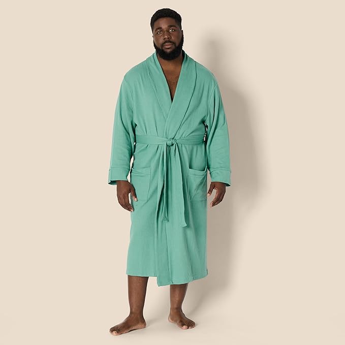 Amazon Essentials Mens Lightweight Waffle Bathrobe (Available in Big & Tall)